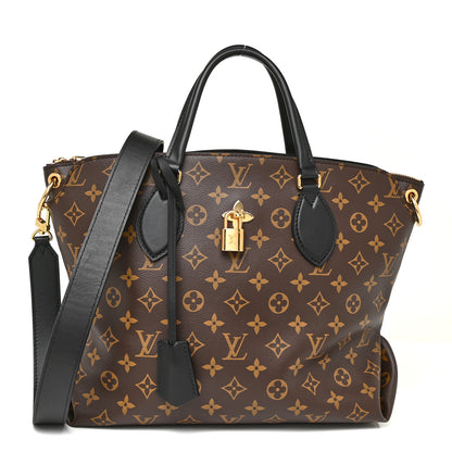 Louis Vuitton Monogram Flower Zipped Tote MM Black 1 of 10