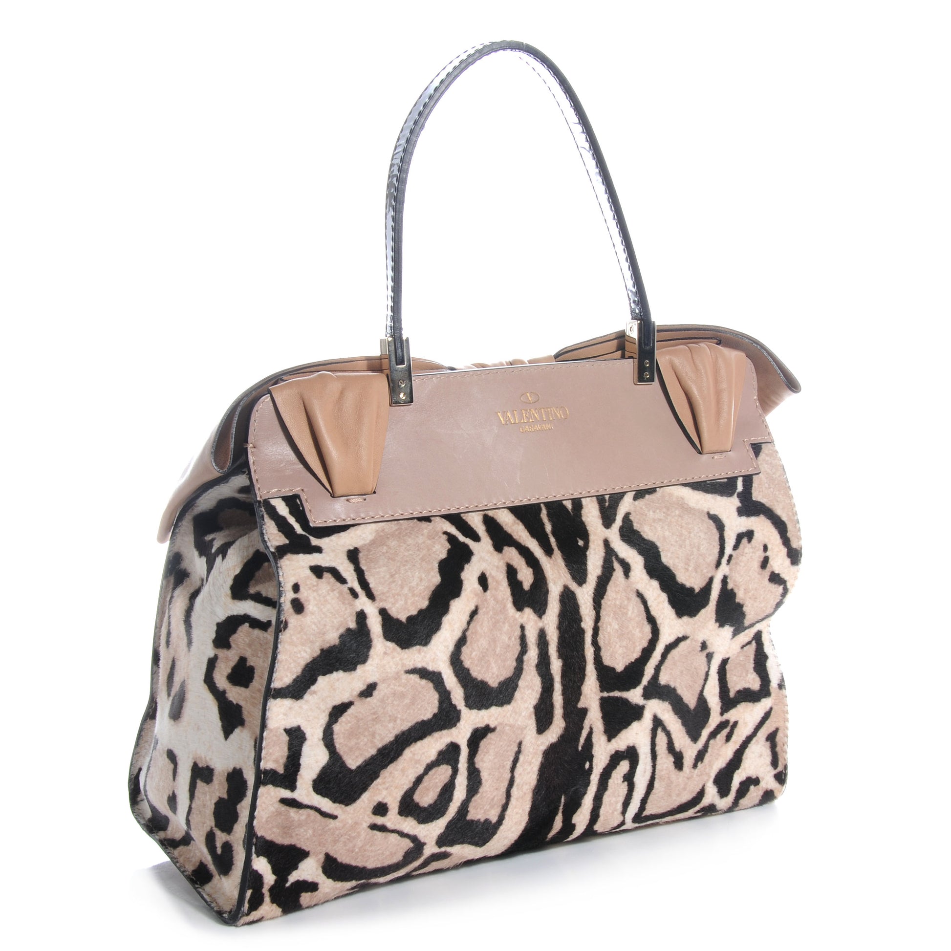 Valentino Garavani Calf Hair Leopard Print Aphrodite Bow Satchel 3 of 7