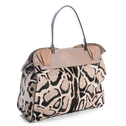 Valentino Garavani Calf Hair Leopard Print Aphrodite Bow Satchel 3 of 7