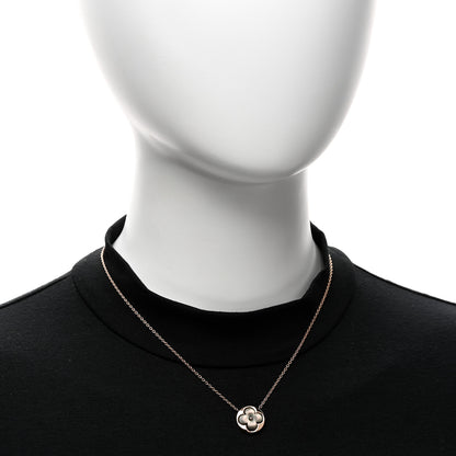 Louis Vuitton 18K Pink Gold Grey Mother Of Pearl Blossom Sun Pendant Necklace 2 of 5