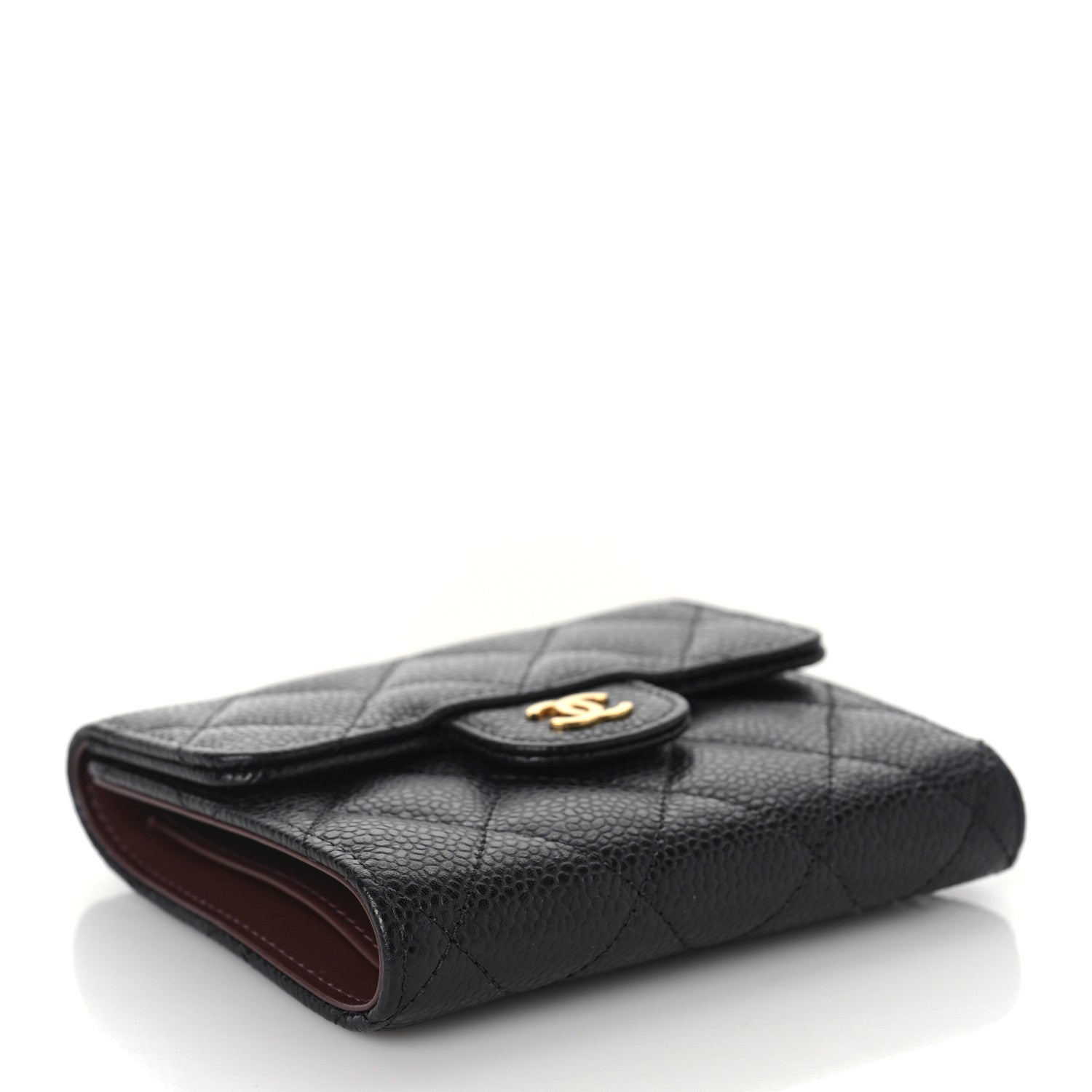 Chanel Caviar Quilted Compact Flap Wallet Black 4 of 11