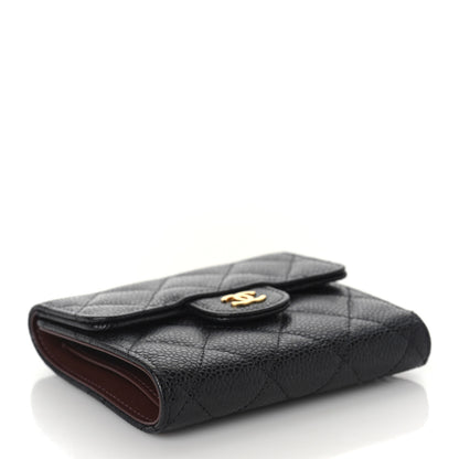 Chanel Caviar Quilted Compact Flap Wallet Black 4 of 11