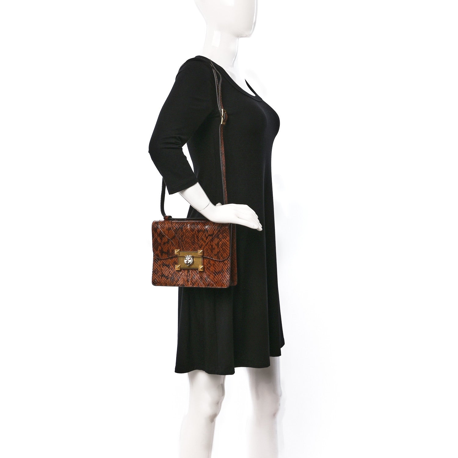 Gucci Elaphe Radiata Crystal Osiride Shoulder Bag Bright Cuir Ruby 3 of 17