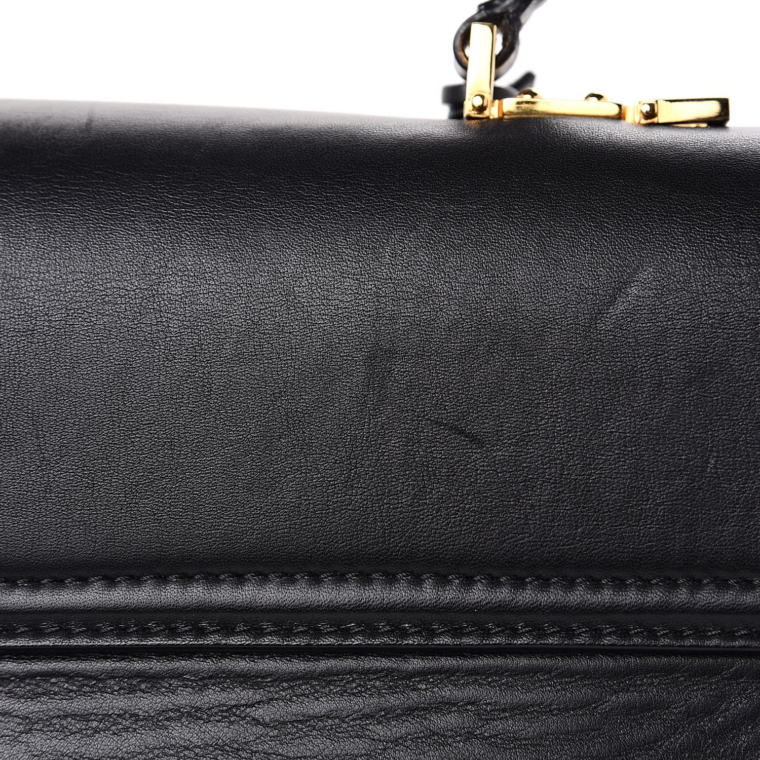 Versace Calfskin Signature Satchel Black 14 of 18