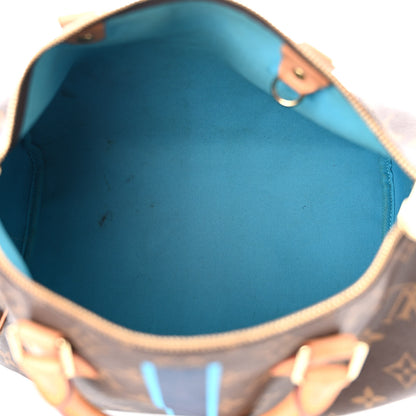 Louis Vuitton Monogram My LV Heritage Speedy Bandouliere 30 Marine Blue Clair 5 of 12