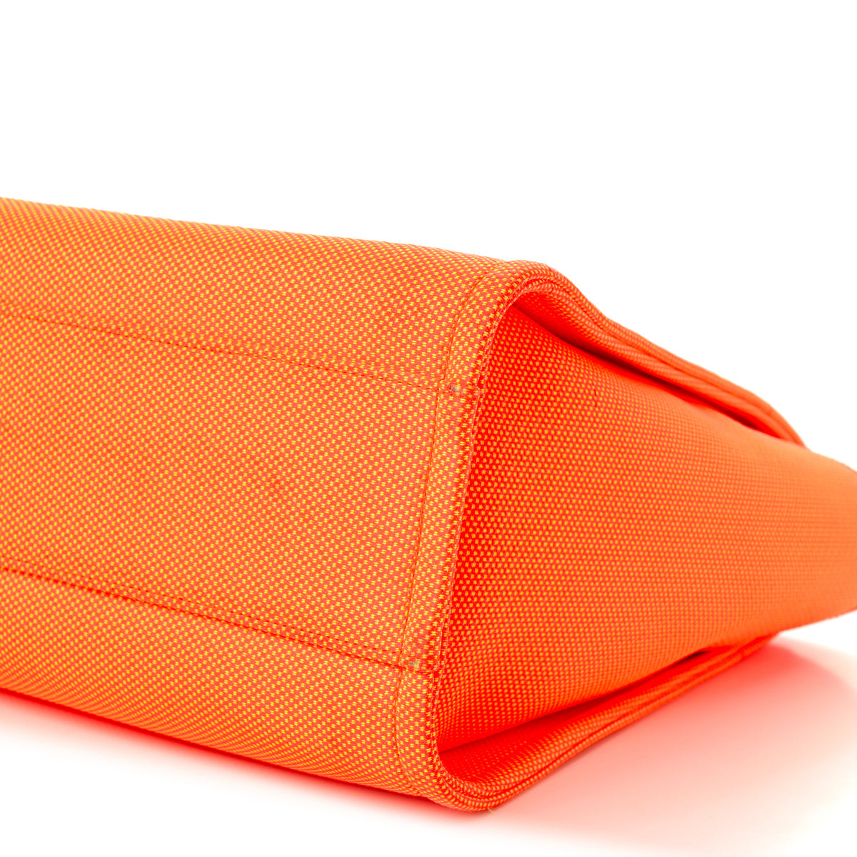 Chanel Mixed Fibers Calfskin Small Deauville Tote Orange Yellow 10 of 10