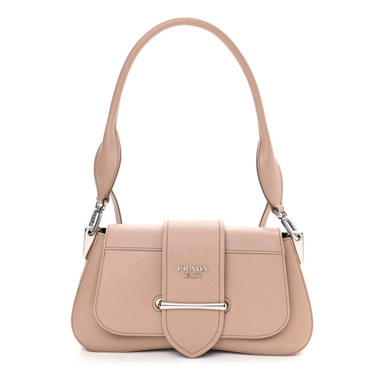 Prada City Calfskin Saffiano Mini Sidonie Shoulder Bag Cipria 1 of 12