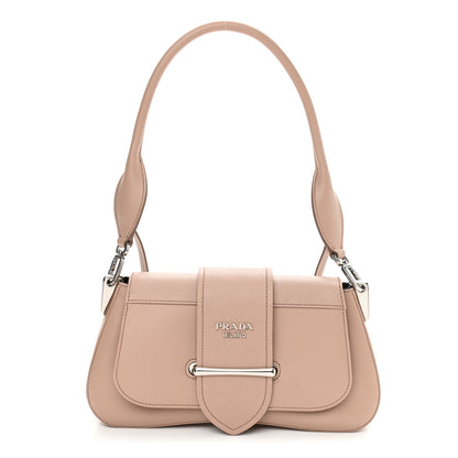 Prada City Calfskin Saffiano Mini Sidonie Shoulder Bag Cipria 1 of 12