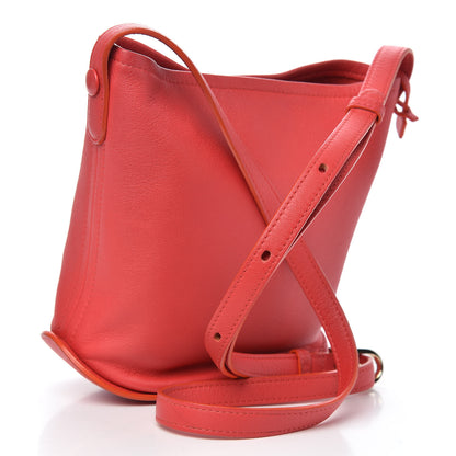 Delvaux Taurillon Mini Pin Bucket Coral 3 of 11