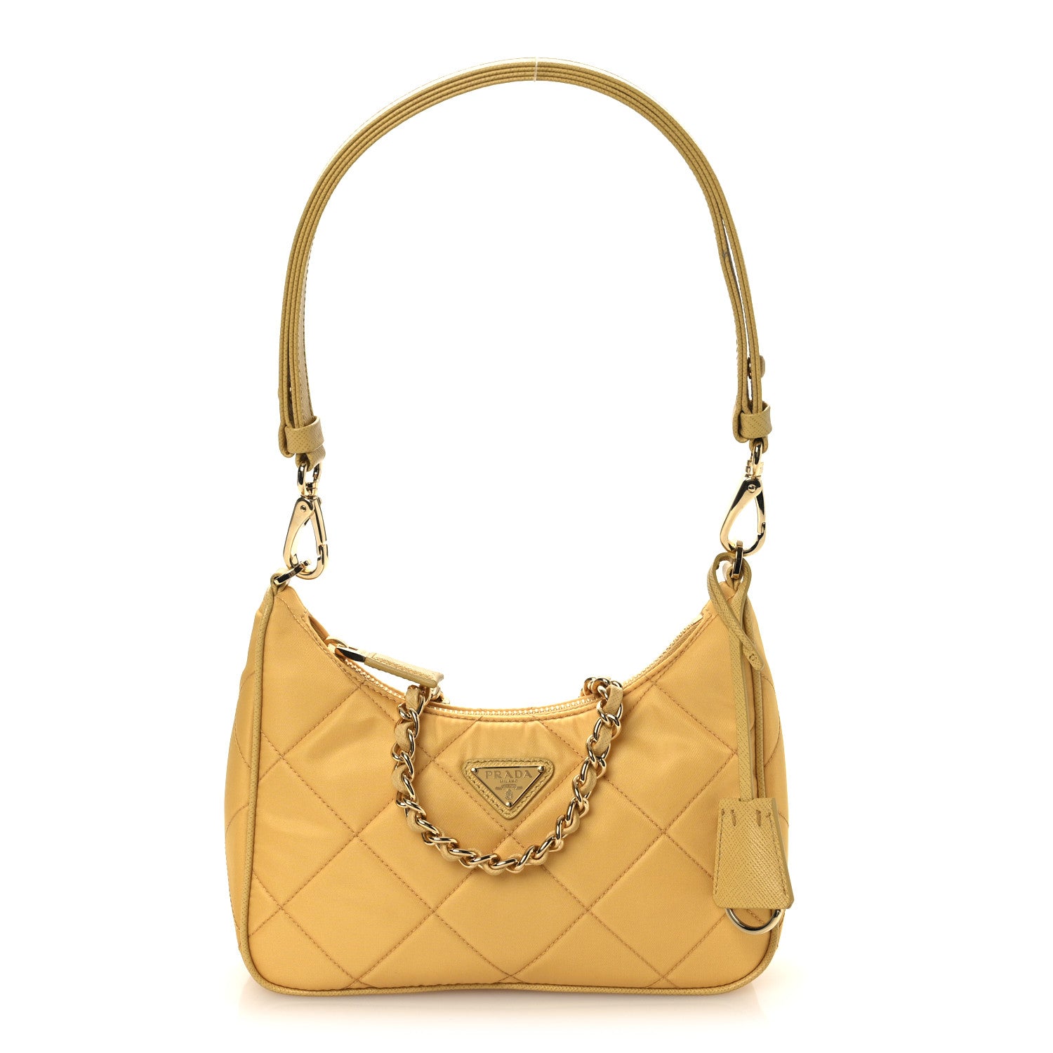 Prada Re-Nylon Saffiano Stitched Mini Re-Edition 1995 Chaine Shoulder Bag Mais 1 of 13