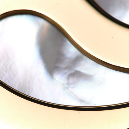 Bulgari Stainless Steel 18K Yellow Gold Leather Mother of Pearl Optical Illusion Pendant Necklace 7 of 7