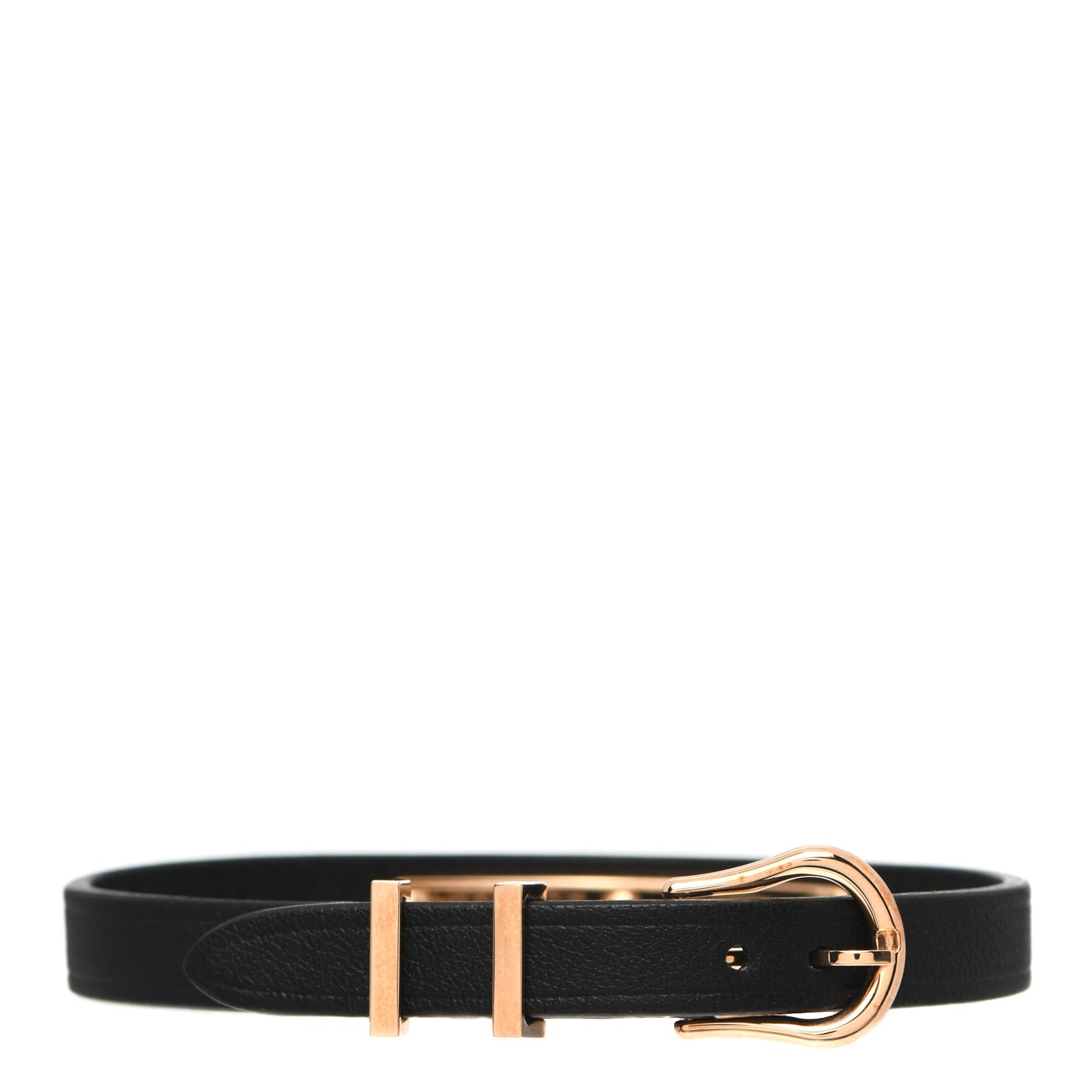 18K Rose Gold Swift Diamond Kelly Pave Sangle Bracelet Black