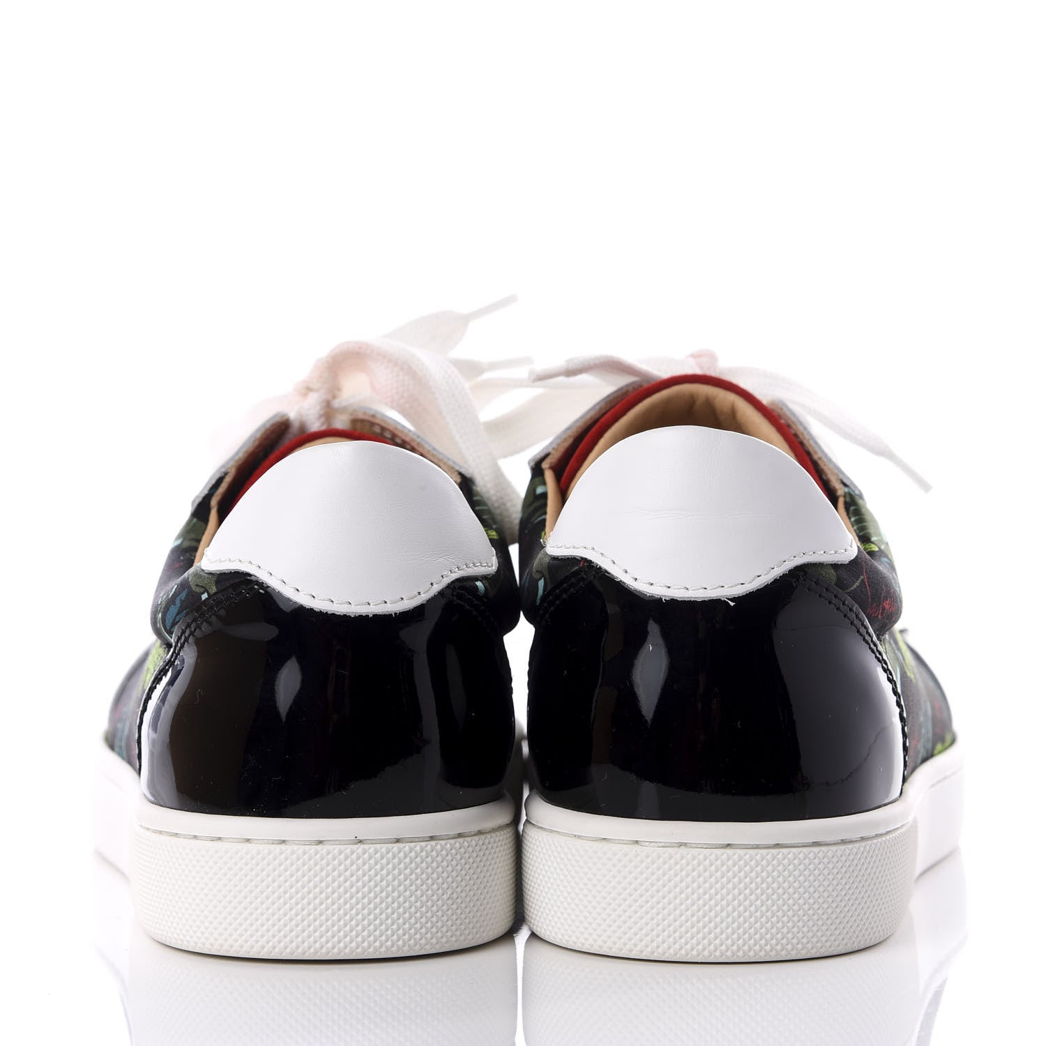 Christian Louboutin Calfskin Patent Satin Jaguar Printed Spike Vieira Low Top Sneakers 36 7 of 10