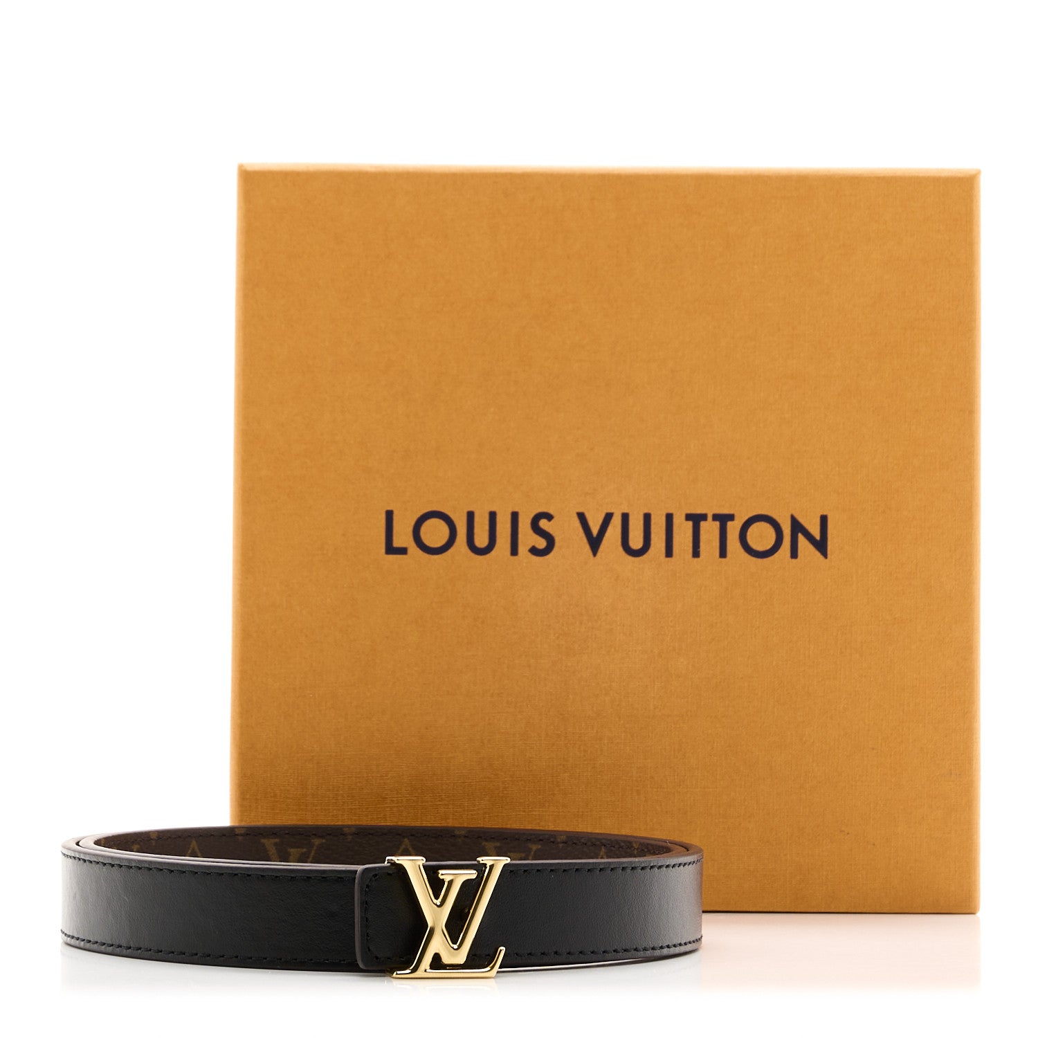 Louis Vuitton Calfskin Monogram 20mm LV Iconic Reversible Belt 75 30 Black 8 of 8