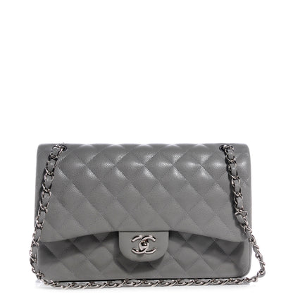 Chanel Caviar Jumbo Double Flap Grey 1 of 8