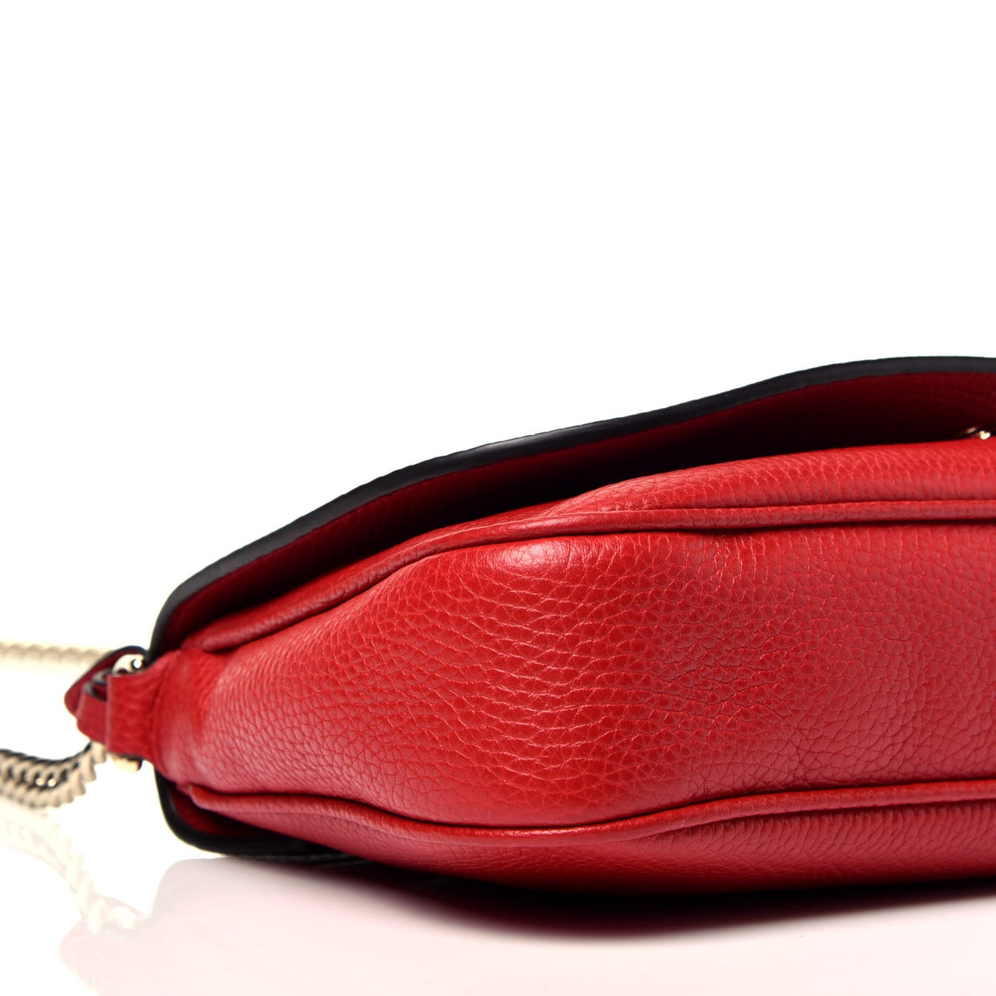 Pebbled Calfskin Medium Soho Flap Crossbody Vibrant Red