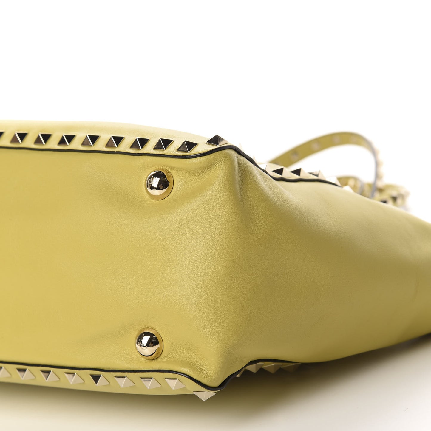 Vitello Small Rockstud Tote Yellow