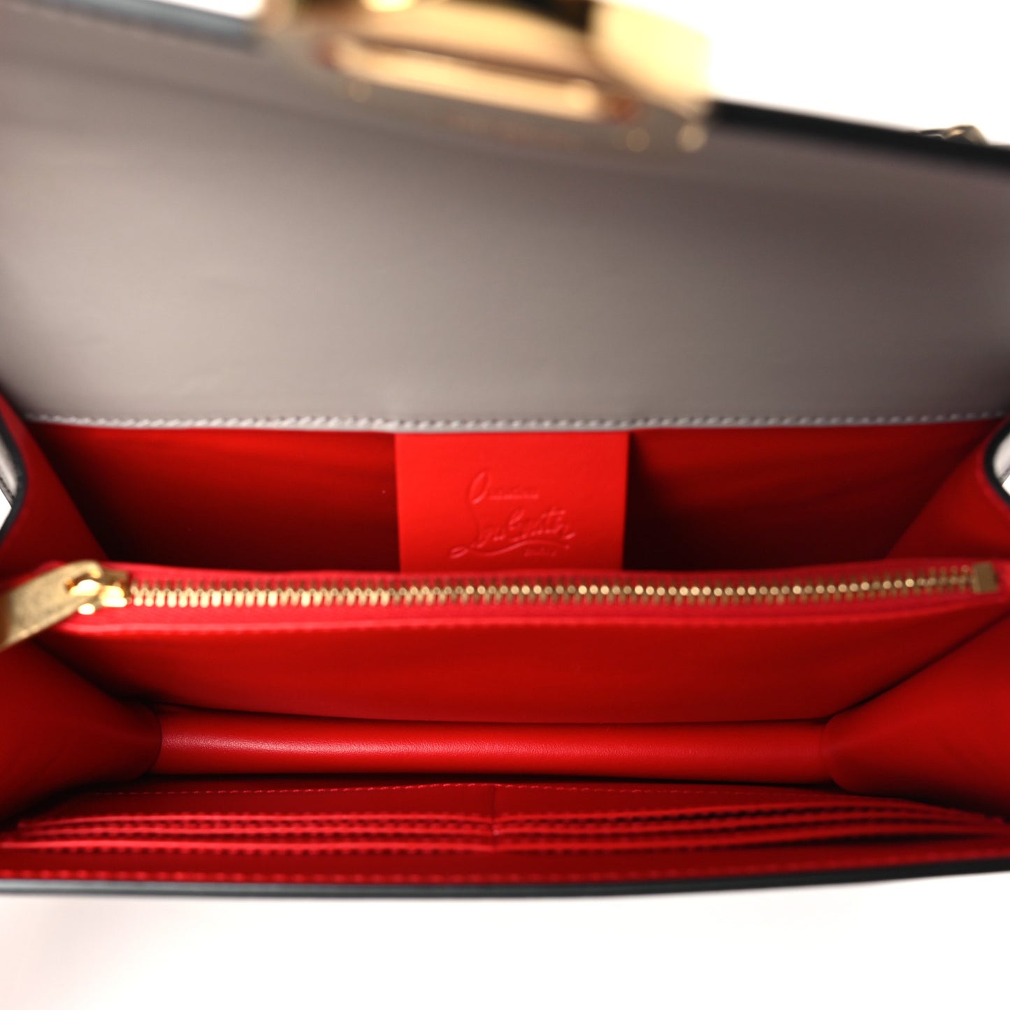 Calfskin Large Elisa Shoulder Bag Fume