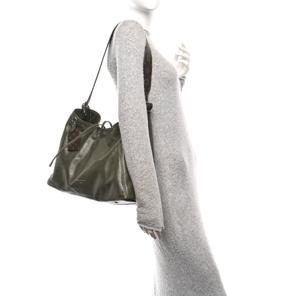 Louis Vuitton Lambskin CarryAll Vibe MM Dark Kaki 2 of 10