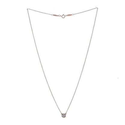 Tiffany 18K Rose Gold Diamond .17ct Elsa Peretti Diamonds by the Yard Pendant Necklace 3 of 9