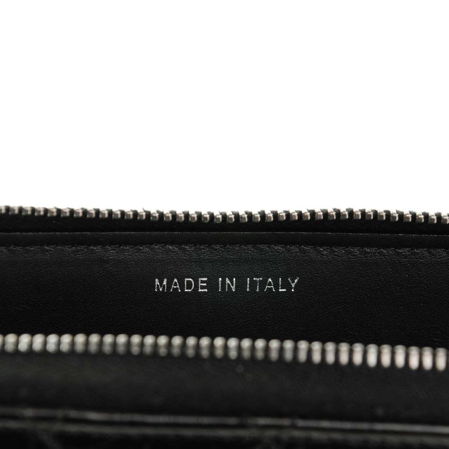 Glazed Calfskin Quilted Small Coco Boy Zip Around Wallet Black
