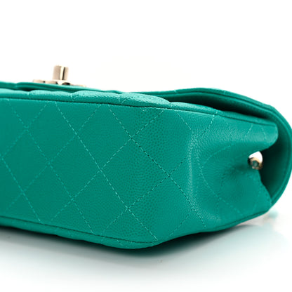 Chanel Caviar Quilted Mini Rectangular Flap Turquoise 9 of 9