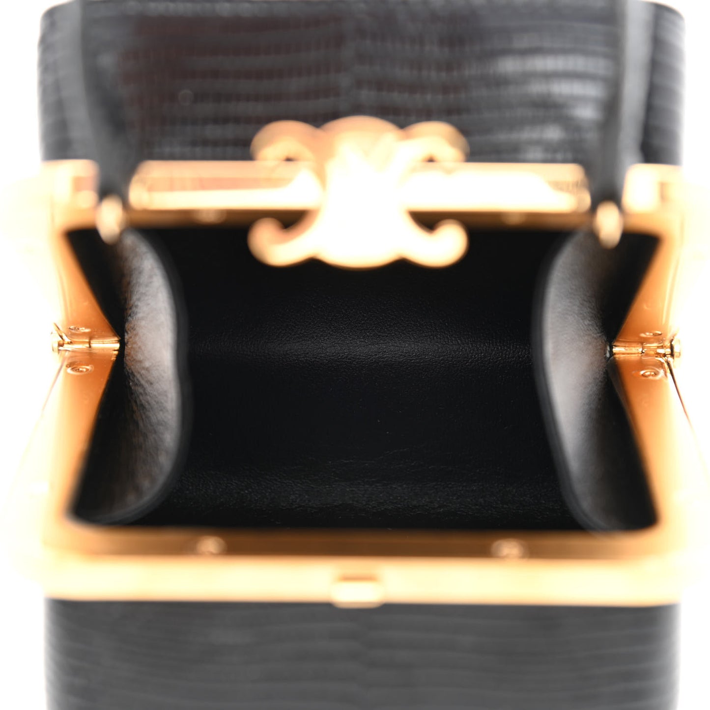 Lizard Triomphe Minaudiere Black