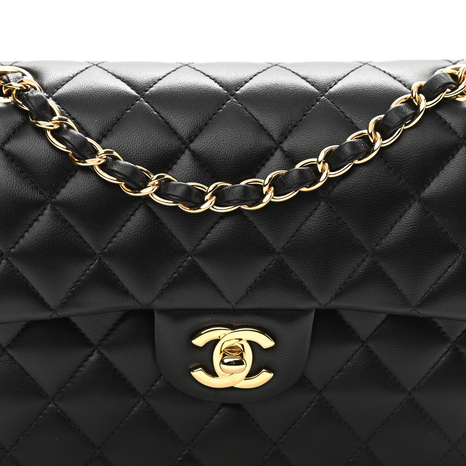 Chanel Lambskin Quilted Small Double Flap Black 8 of 11