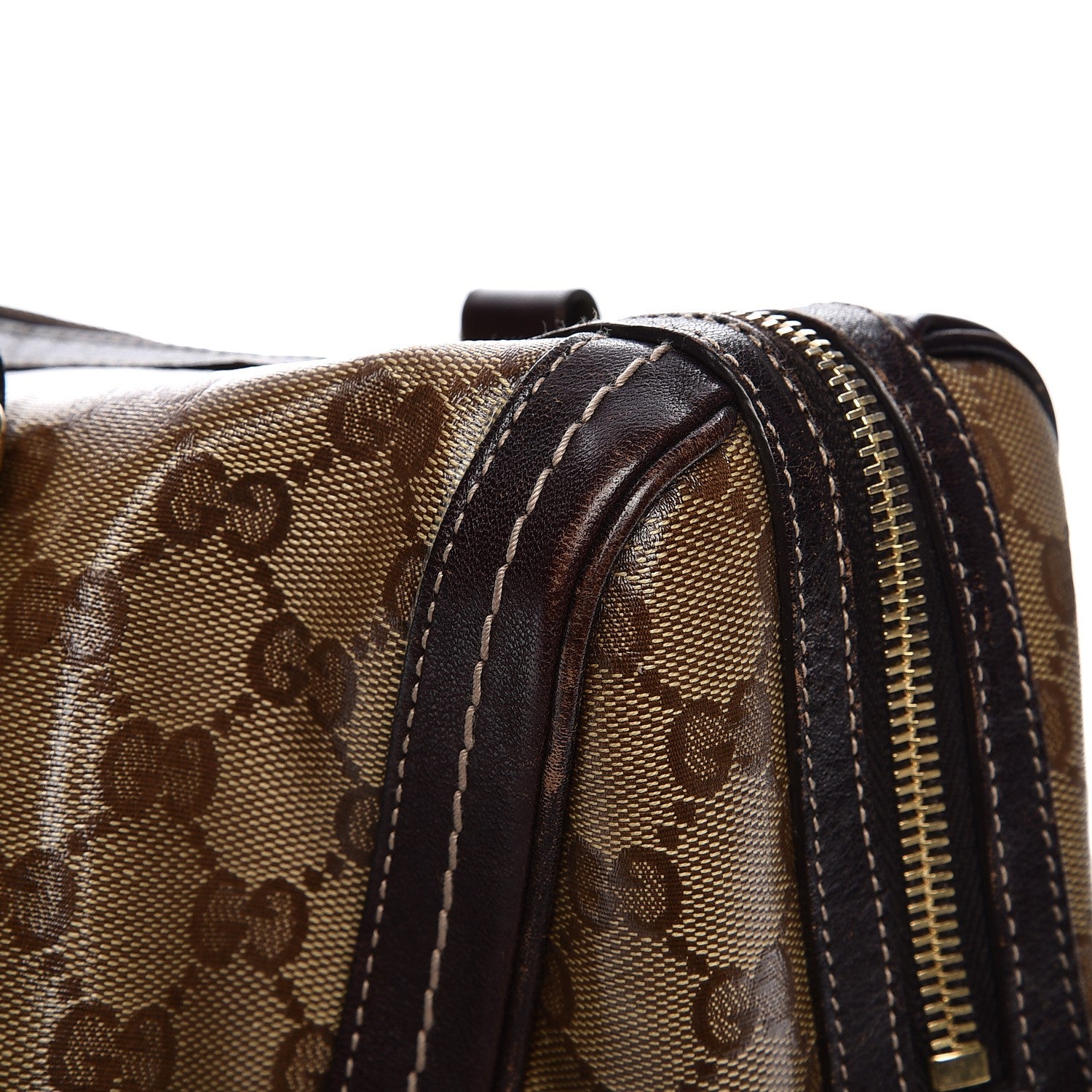 Gucci Crystal Monogram Large Duchessa Boston Dark Brown 15 of 18