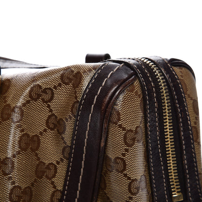 Gucci Crystal Monogram Large Duchessa Boston Dark Brown 15 of 18