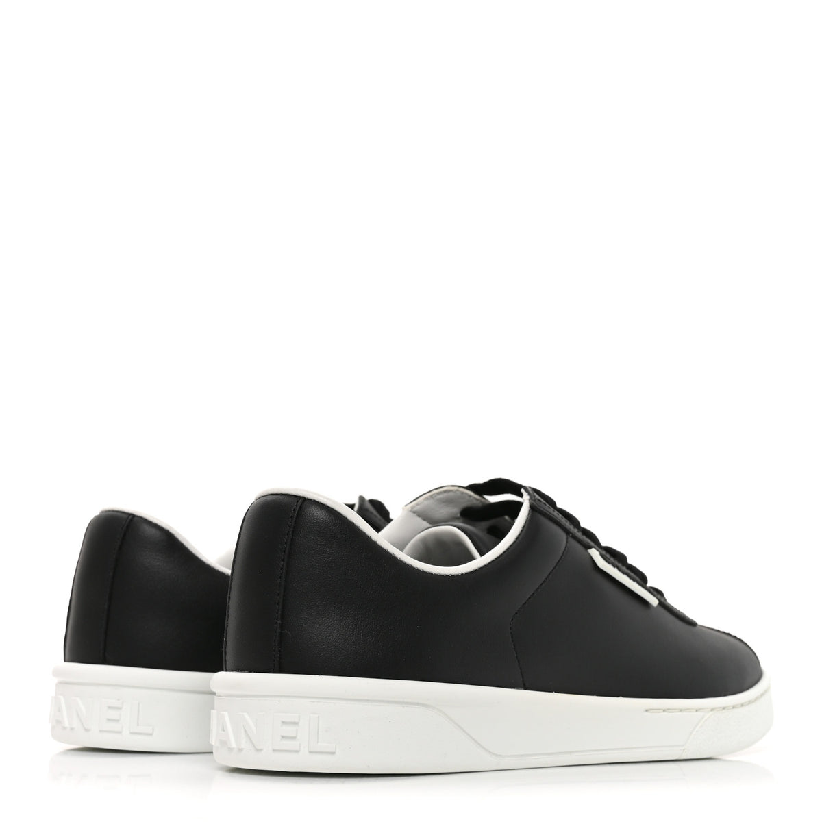 Calfskin CC Womens Sneakers 36 Black