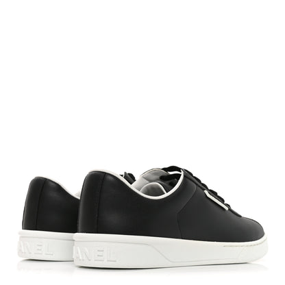 Chanel Calfskin CC Womens Sneakers 36 Black 4 of 9
