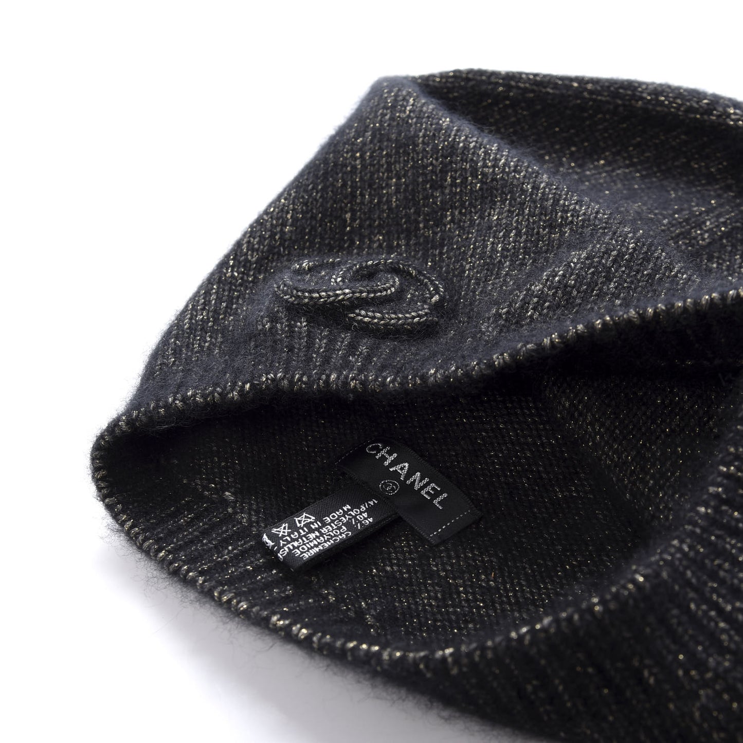 Cashmere Blend CC Beanie Hat Dark Grey