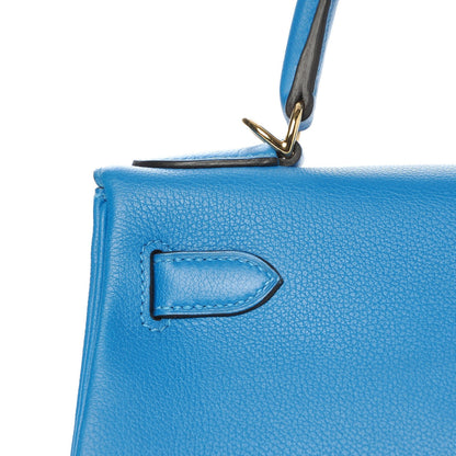 Hermes Evercolor Kelly Retourne 28 Bleu Hydra 20 of 35