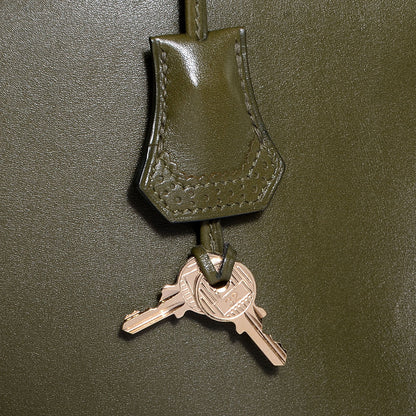 Hermes Tadelakt Ghillies Birkin 35 Vert Veronese 23 of 25