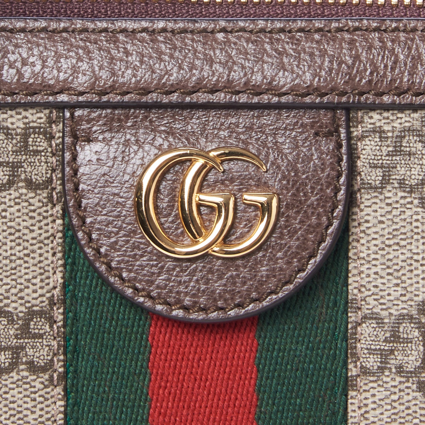 GG Supreme Monogram Web Medium Ophidia Boston Brown