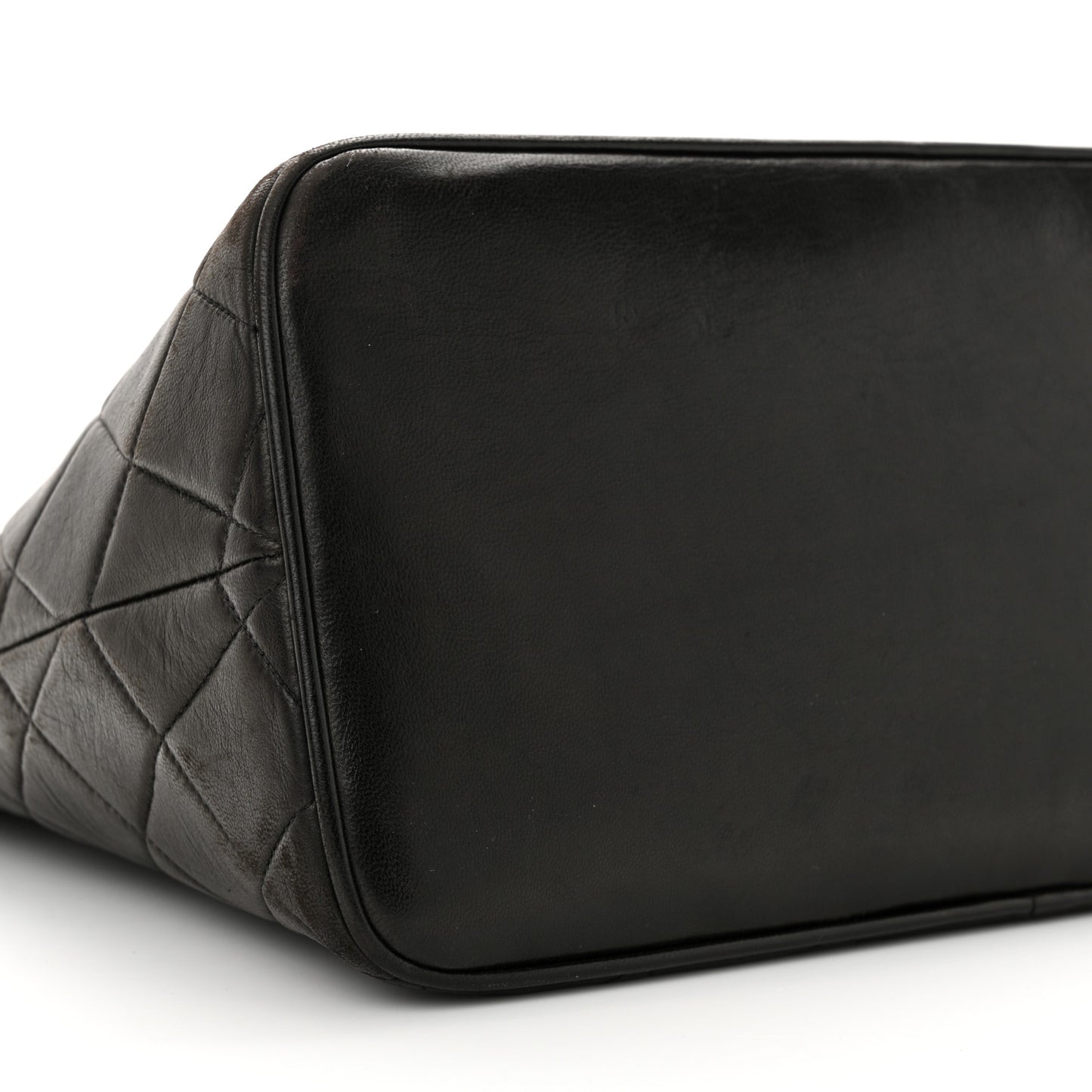 Lambskin Quilted Medallion Tote Dark Brown