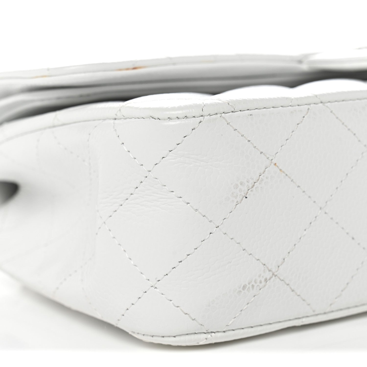 Chanel Caviar Quilted Medium Double Flap White 9 of 14