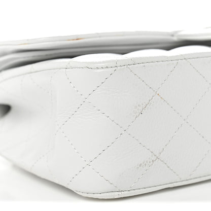 Chanel Caviar Quilted Medium Double Flap White 9 of 14