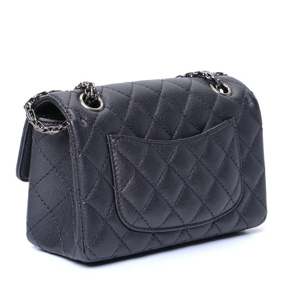 Chanel Metallic Sheepskin Quilted 2.55 Reissue Mini Flap Dark Silver 4 of 9