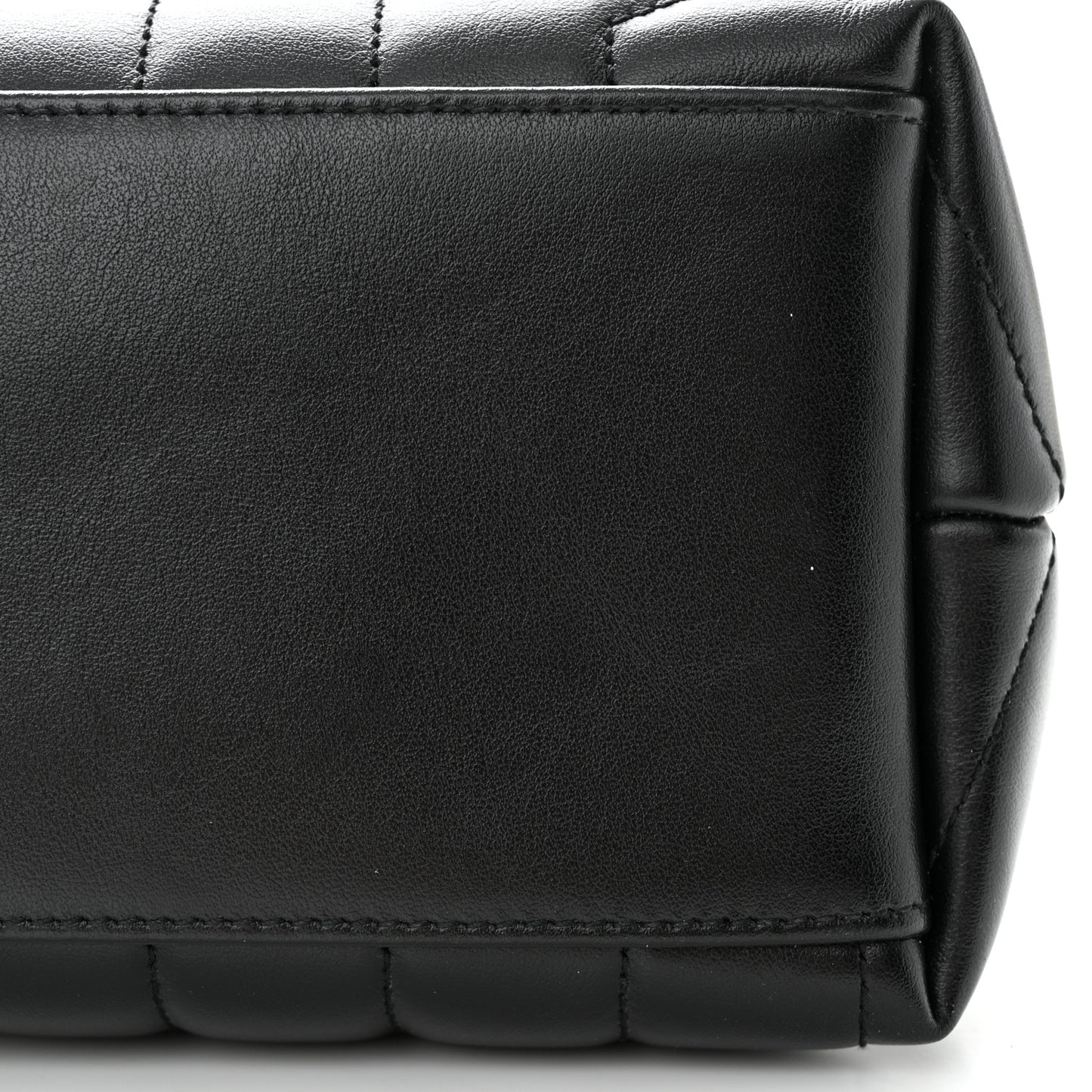 Calfskin Y Quilted Monogram Medium Loulou Chain Satchel Black