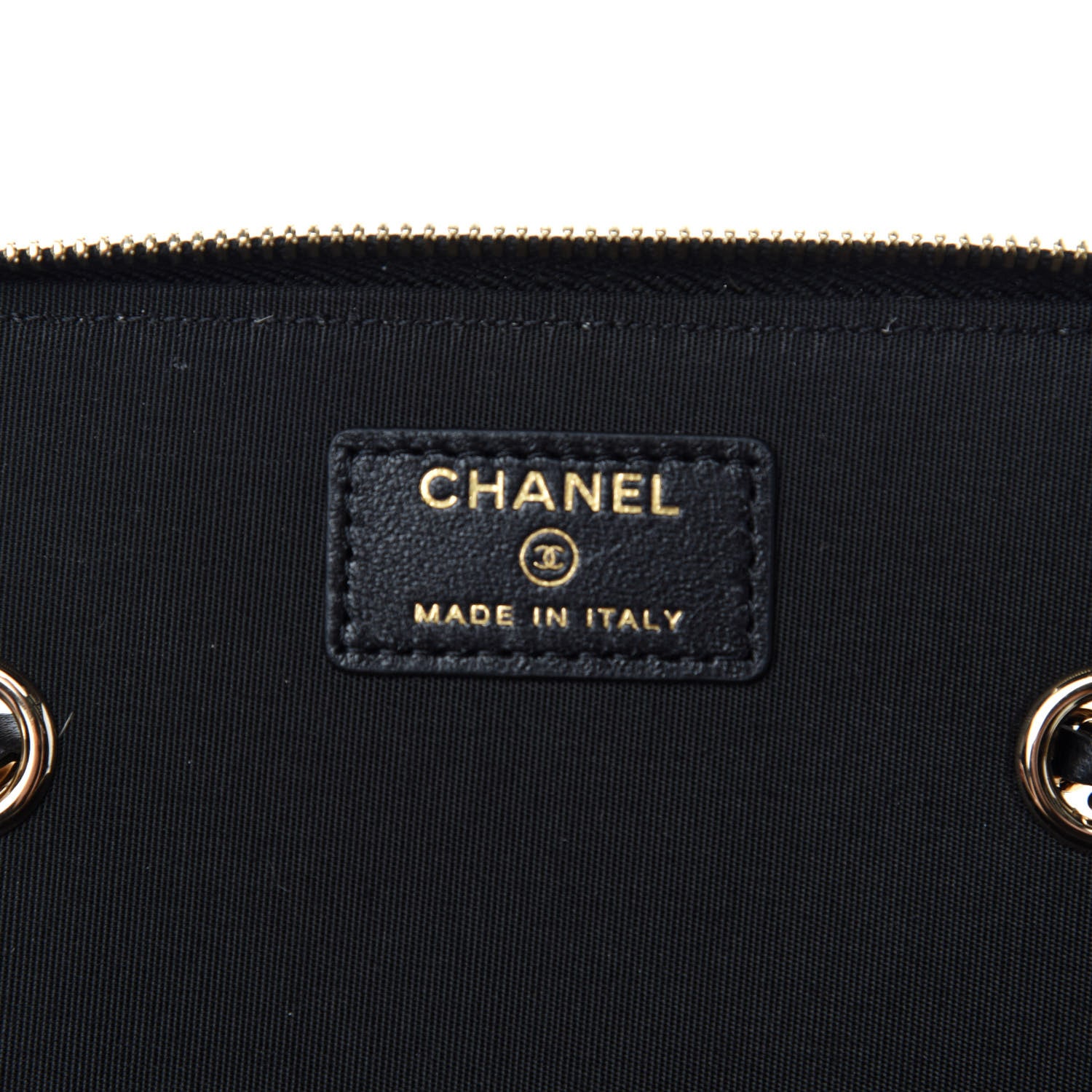 Chanel Raffia Jute Striped Small Vanity Case With Chain Black Beige 8 of 11