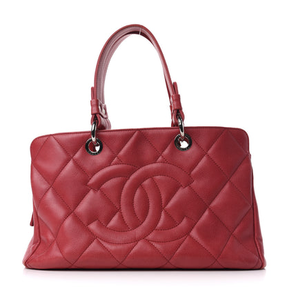 Chanel Soft Caviar Quilted CC Timeless Tote Red 1 of 10