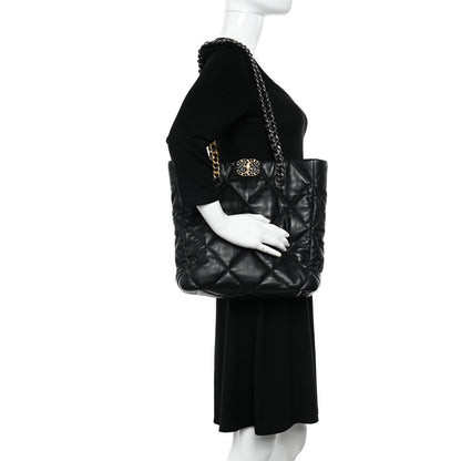 Chanel Lambskin Quilted Chanel 19 Shopping Bag Black 2 of 11