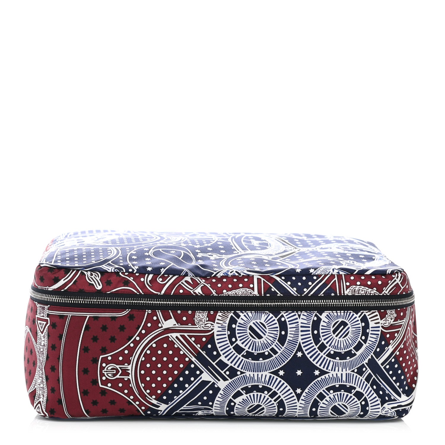 Hermes Silk Travelsilk Travel Cube Bordeaux Bleu Marine 1 of 10