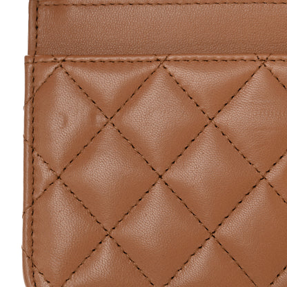 Chanel Lambskin Quilted CC Pearl Crush Wallet on Chain WOC Beige 13 of 13