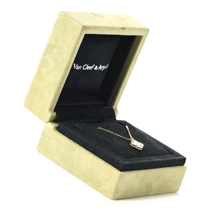 Van Cleef & Arpels 18K Yellow Gold Mother of Pearl Sweet Alhambra Pendant Necklace 7 of 7