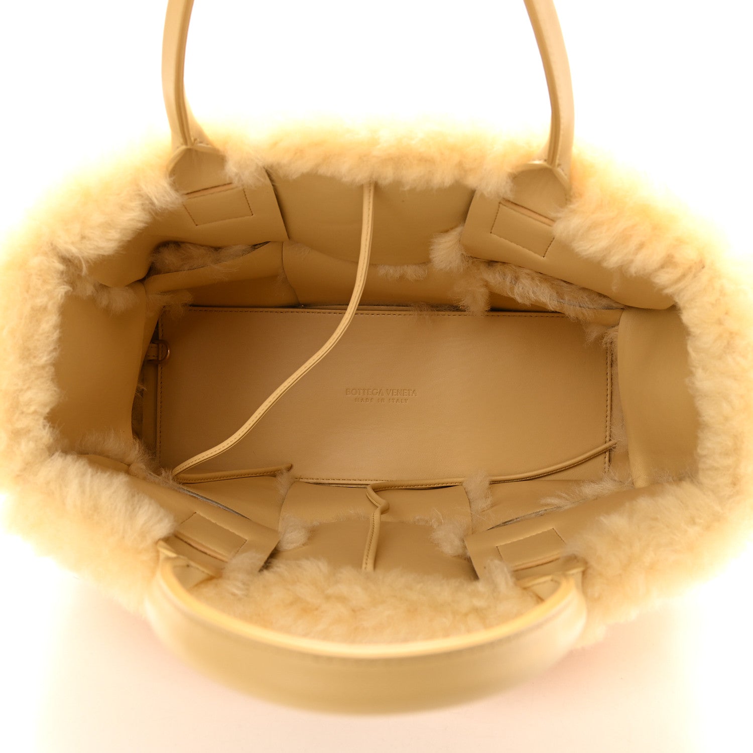 Bottega Veneta Shearling Small Intrecciato Arco Tote Teddy 5 of 8