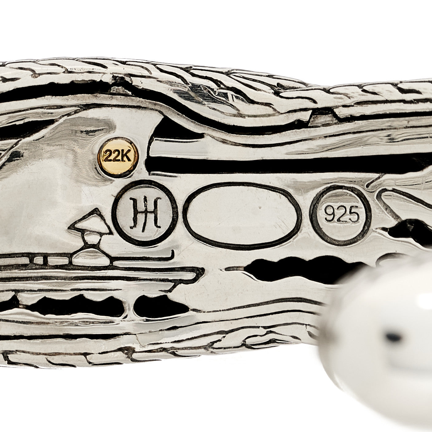 Sterling Silver 22K Yellow Gold Kapal Kick Cuff Bracelet