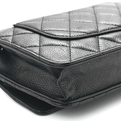 Chanel Caviar Quilted Wallet On Chain WOC Black 11 of 12